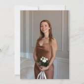 Einfaches handgeschriebenes Skript Elegantes rosa Einladung (Rückseite)