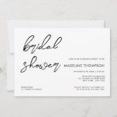 Einfaches handgeschriebenes Skript-Foto-Brautparty Einladung (Vorderseite)