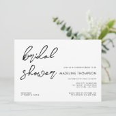 Einfaches handgeschriebenes Skript-Foto-Brautparty Einladung (Stehend Vorderseite)