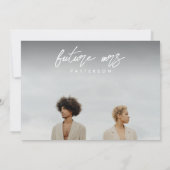 Einfaches handgeschriebenes Skript-Foto-Brautparty Einladung (Rückseite)