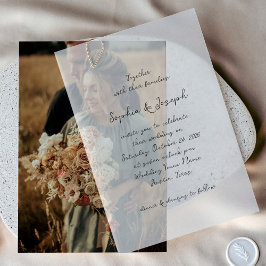 Einfaches handgeschriebenes Skript | Hochzeit Pergament Einladungen