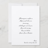 Einfaches handgeschriebenes Skript Hochzeit-Probe Einladung (Vorderseite)