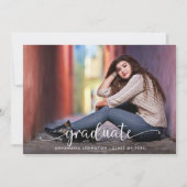 Einfaches handgeschriebenes Skript Modernes Foto A Ankündigung (Vorderseite)