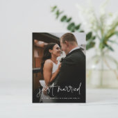 Einfaches handgeschriebenes Skript nur verheiratet Postkarte (Stehend Vorderseite)