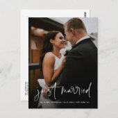 Einfaches handgeschriebenes Skript nur verheiratet Postkarte (Vorne/Hinten)