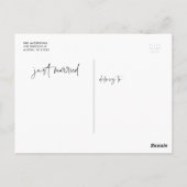 Einfaches handgeschriebenes Skript nur verheiratet Postkarte (Rückseite)