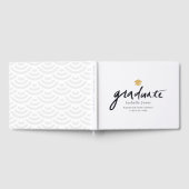 Einfaches handgeschriebenes Skript, Weißes Abschlu Gästebuch (Voll)