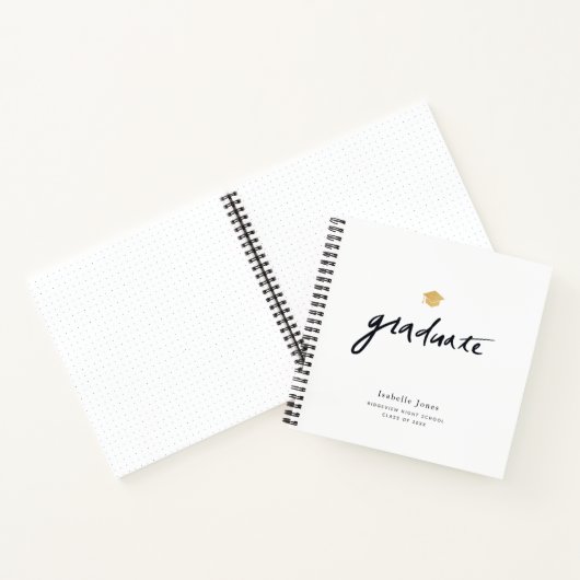 Einfaches handgeschriebenes Skript White Foto Absc Notizblock (Innenseite)