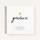 Einfaches handgeschriebenes Skript White Foto Absc Notizblock (Vorderseite)