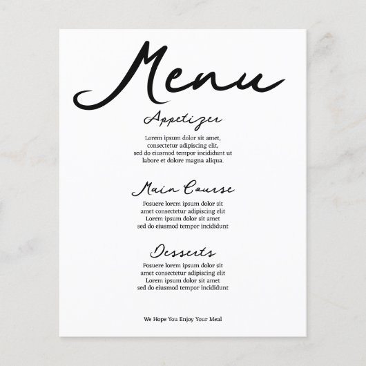 Einfaches handgeschriebenes Typografie-Minimalisti (Vorderseite)