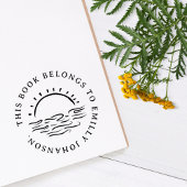 Einfaches handgezeichnet Sunset Custom Book Gummistempel