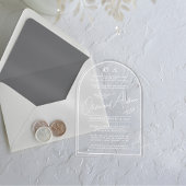 Einfaches, handgezeichnetes Botanisches Hochzeitsa Acryleinladungen