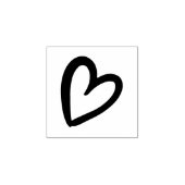 Einfaches handgezeichnetes Brush Herz | Motif Gummistempel (Prägung)