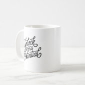 Einfaches Handlettering erschließt das volle Poten Kaffeetasse (Vorderseite Links)