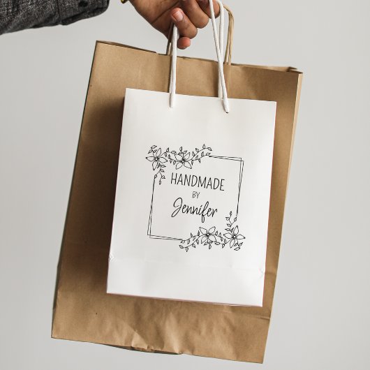 Einfaches Handwerk, florales Geschäft Gummistempel