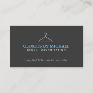 Einfaches Hanger-Logo für die Boutique, Closet-Org Visitenkarte