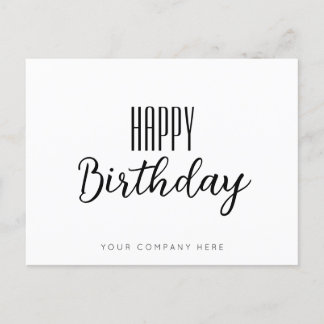 Einfaches Happy Birthday Business Postkarte