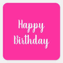 Einfaches Happy Birthday Hot Pink