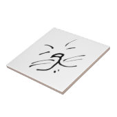 Einfaches Happy Cat Face Fliese (Seite)