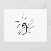 Einfaches Happy Cat Face Postkarte (Vorderseite)