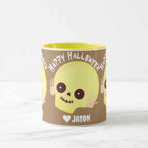 Einfaches Happy Halloween-Boo-Kürbis Sweatshi Tasse