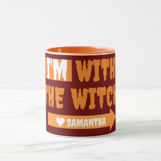 Einfaches Happy Halloween ich bin mit dem Hexencos Tasse (Zentrum)