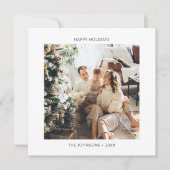 Einfaches Happy Holidays One Foto Feiertagskarte (Vorderseite)