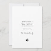 Einfaches Happy Howlidays Hund Foto Feiertagskarte (Rückseite)