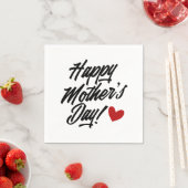 Einfaches Happy Mother's Day Calligrafy Paper Napk Serviette (Beispiel)