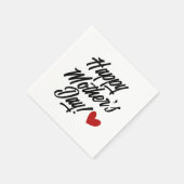 Einfaches Happy Mother's Day Calligrafy Paper Napk Serviette (Ecke)