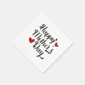 Einfaches Happy Mother's Day Calligrafy Paper Napk Serviette (Ecke)