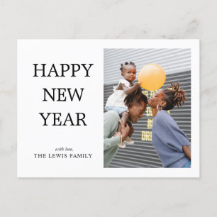 Einfaches Happy New Year Foto Postkarte