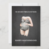 Einfaches Happy Pregnant Valentinstag Gift Feiertagskarte (Vorderseite)