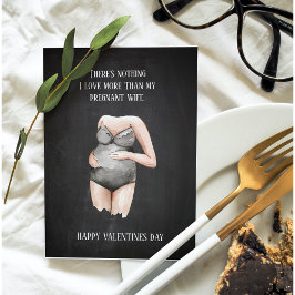 Einfaches Happy Pregnant Valentinstag Gift Feiertagskarte