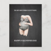 Einfaches Happy Pregnant Valentinstag Gift Feiertagspostkarte (Vorderseite)