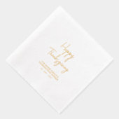 Einfaches Happy Thanksgiving Dinner Servietten Mit Folie (Rechts)