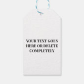 Einfaches Happy Valentine's Day Red Heart auf weiß Geschenkanhänger (Rückseite)