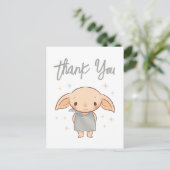 Einfaches Harry Potter - Dobby Baby Shower Danke s Postkarte (Stehend Vorderseite)