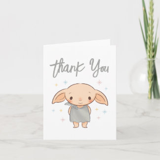 Einfaches Harry Potter - Dobby Baby Shower Dankeskarte