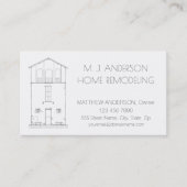 Einfaches Haus-modernes Minimalistisches Visitenkarte (Vorderseite)