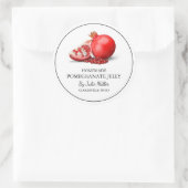 Einfaches, hausgemachte Granatapfelsiegelegel Runder Aufkleber (Tasche)