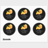 Einfaches, hausgemachte Mango-Reserven-Label Runder Aufkleber (Blatt)
