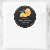 Einfaches, hausgemachte Mango-Reserven-Label Runder Aufkleber (Tasche)