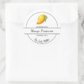 Einfaches, hausgemachte Mango-Reserven-Label Runder Aufkleber (Tasche)
