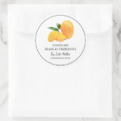 Einfaches, hausgemachte Mango-Reserven-Label Runder Aufkleber (Tasche)
