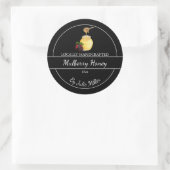 Einfaches, hausgemachte Mulberry-Honey-Label Runder Aufkleber (Tasche)