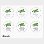 Einfaches, hausgemachte Okra-Label Runder Aufkleber (Blatt)