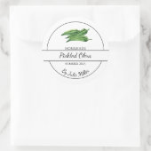 Einfaches, hausgemachte Okra-Label Runder Aufkleber (Tasche)