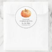 Einfaches, hausgemachte Pumpkammbutter-Etikett Runder Aufkleber (Tasche)