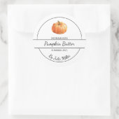 Einfaches, hausgemachte Pumpkammbutter-Etikett Runder Aufkleber (Tasche)